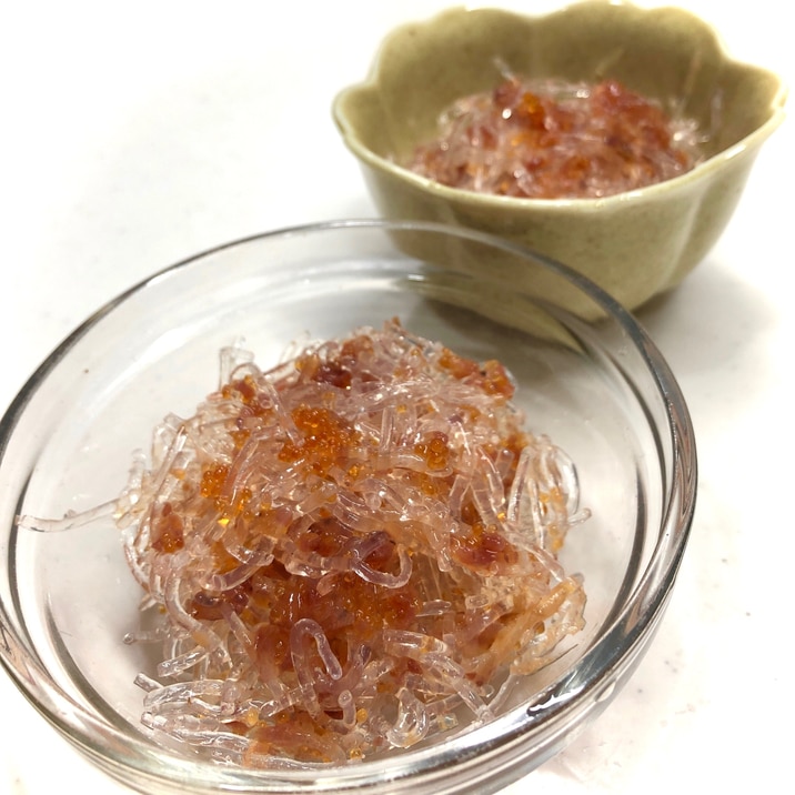 プチプチ海藻麺の梅水晶風